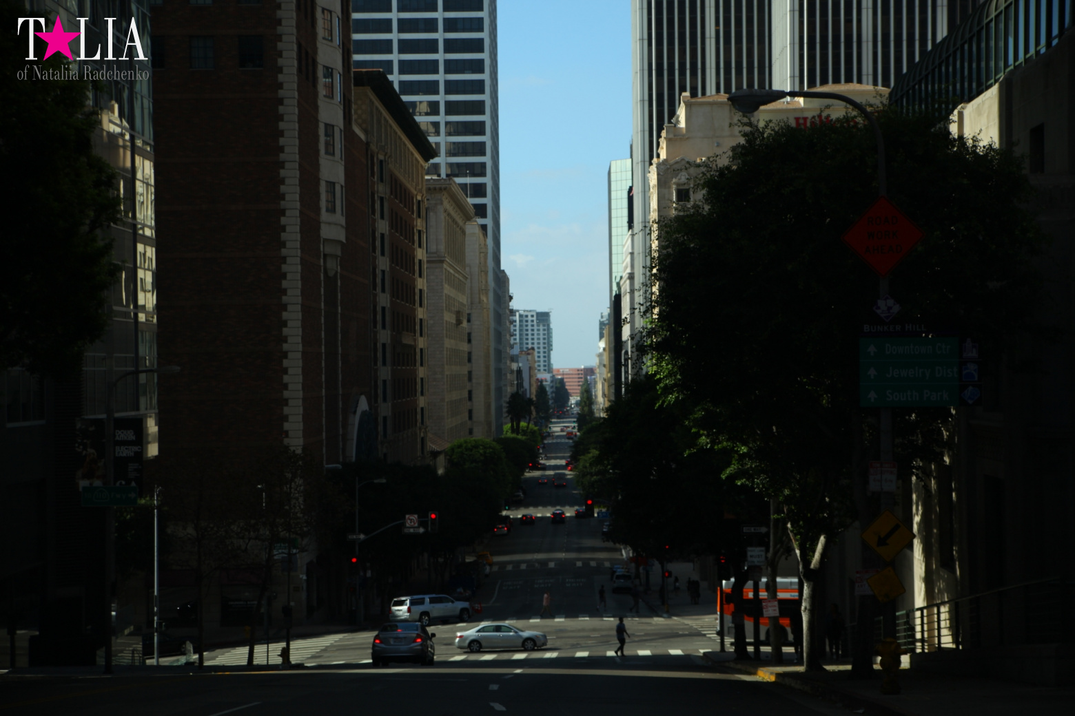 Даунтаун Лос Анджелеса + Знак LAX (Калифорния)